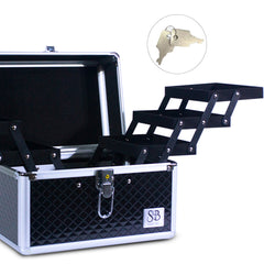 Maleta Maquiagem Profissional c/ Chaves S&B Make - Pequena