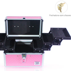 Maleta Maquiagem Profissional c/ Chaves S&B Make - Pequena